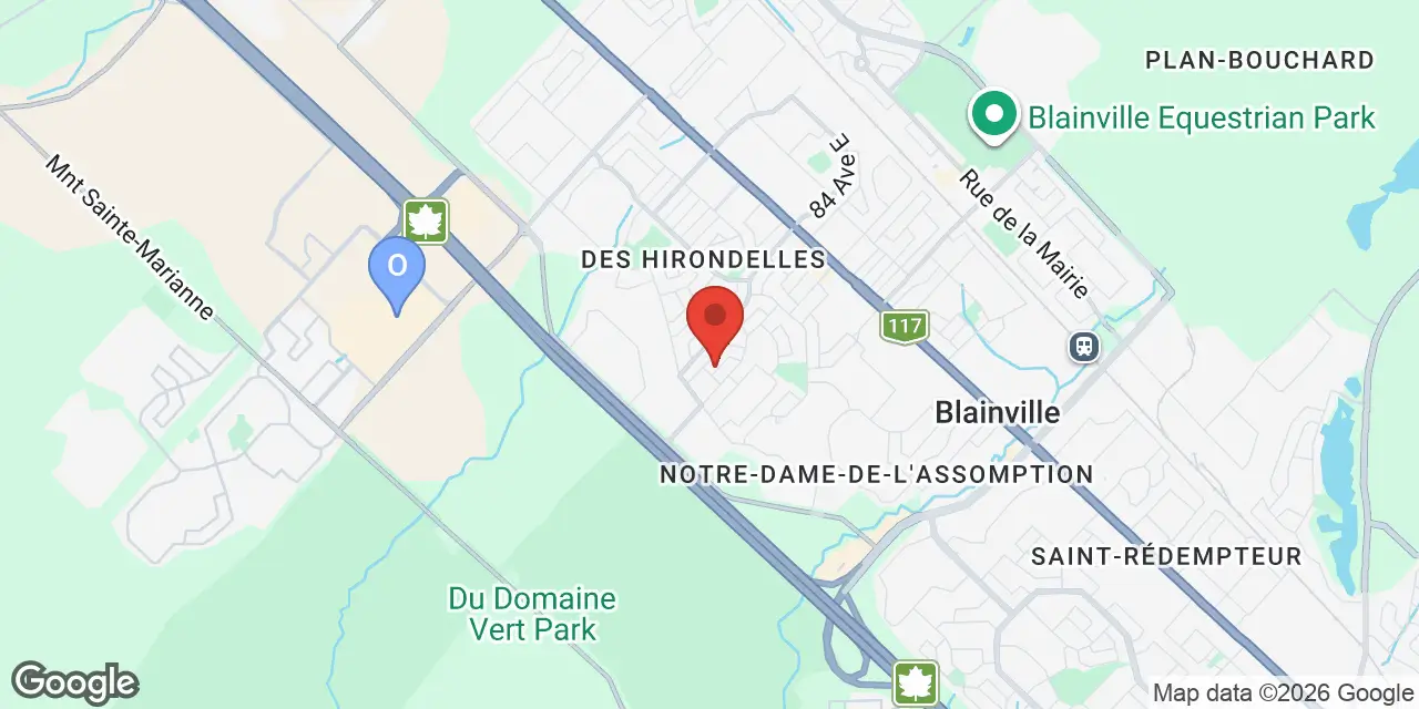 Carte de la clinique de Blainville